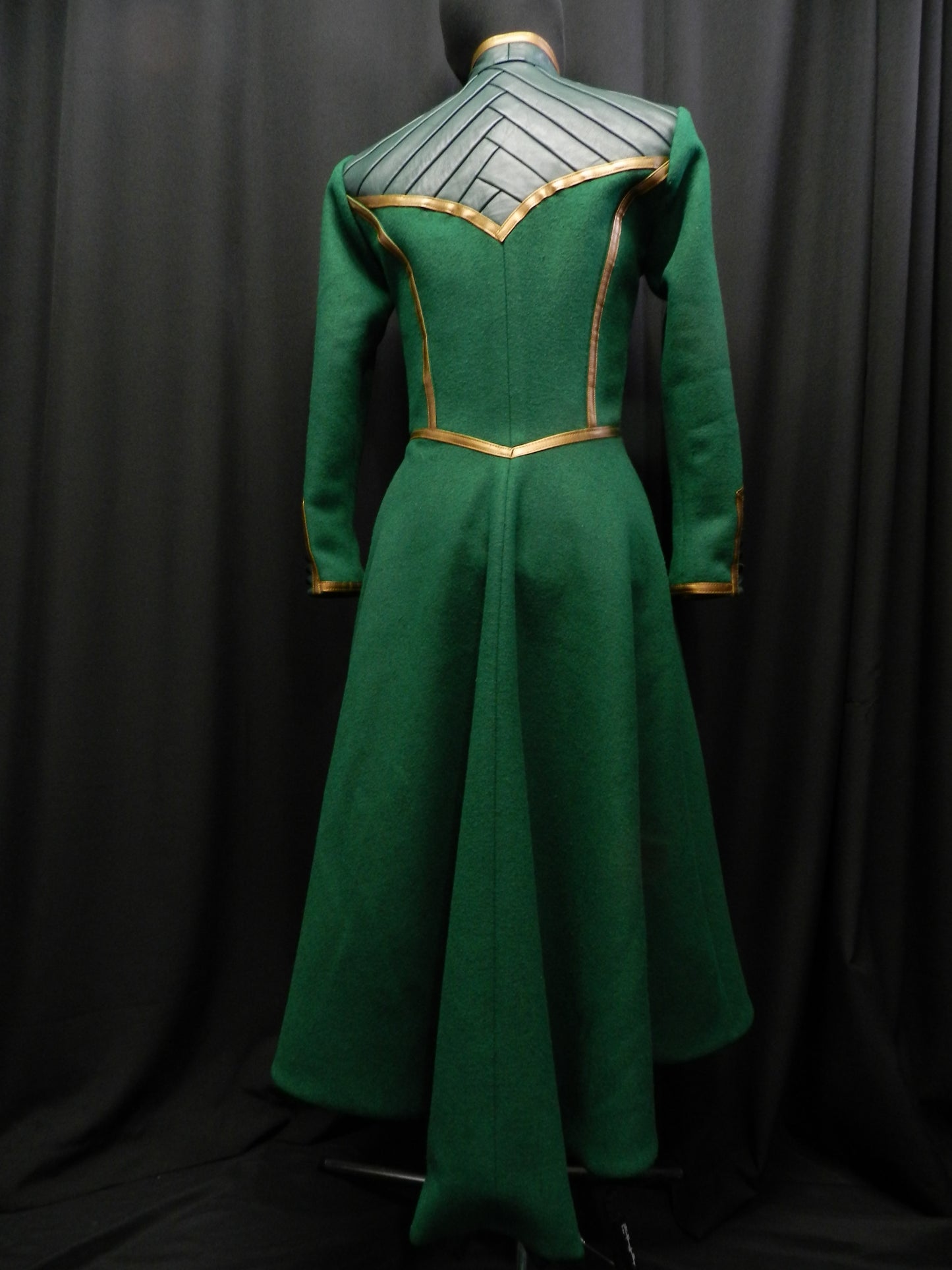 Inspired by Loki Woman wool and real leather winter jacket custom made to your size!