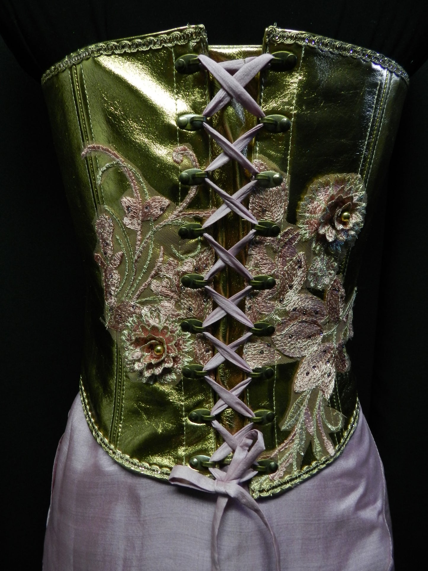 READY TO SHIP!! Medieval dress made from silk and real leather for wedding, bal, ren faire