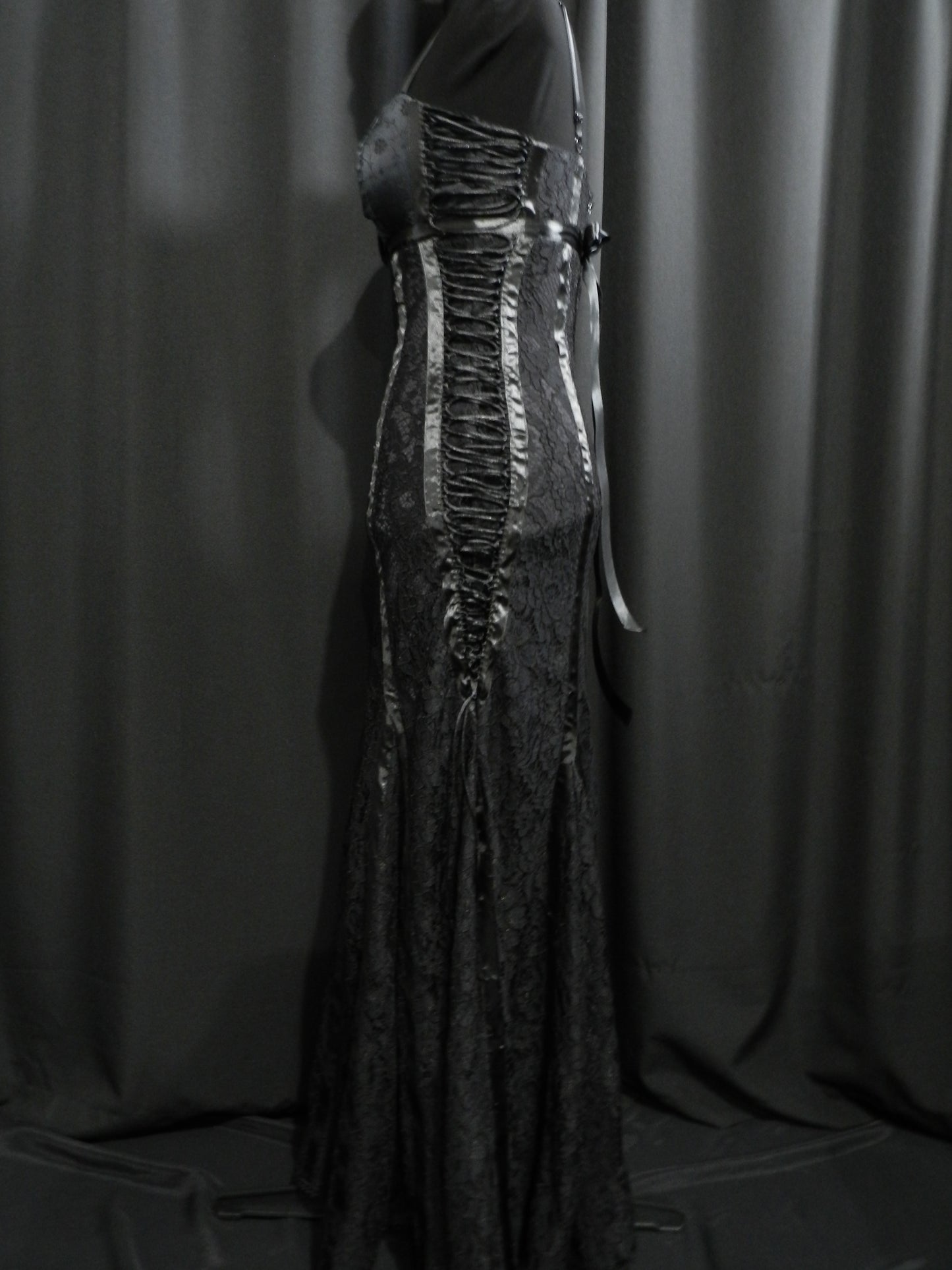 Inspired by Monica Bellucci black lace dress custom made to your size!