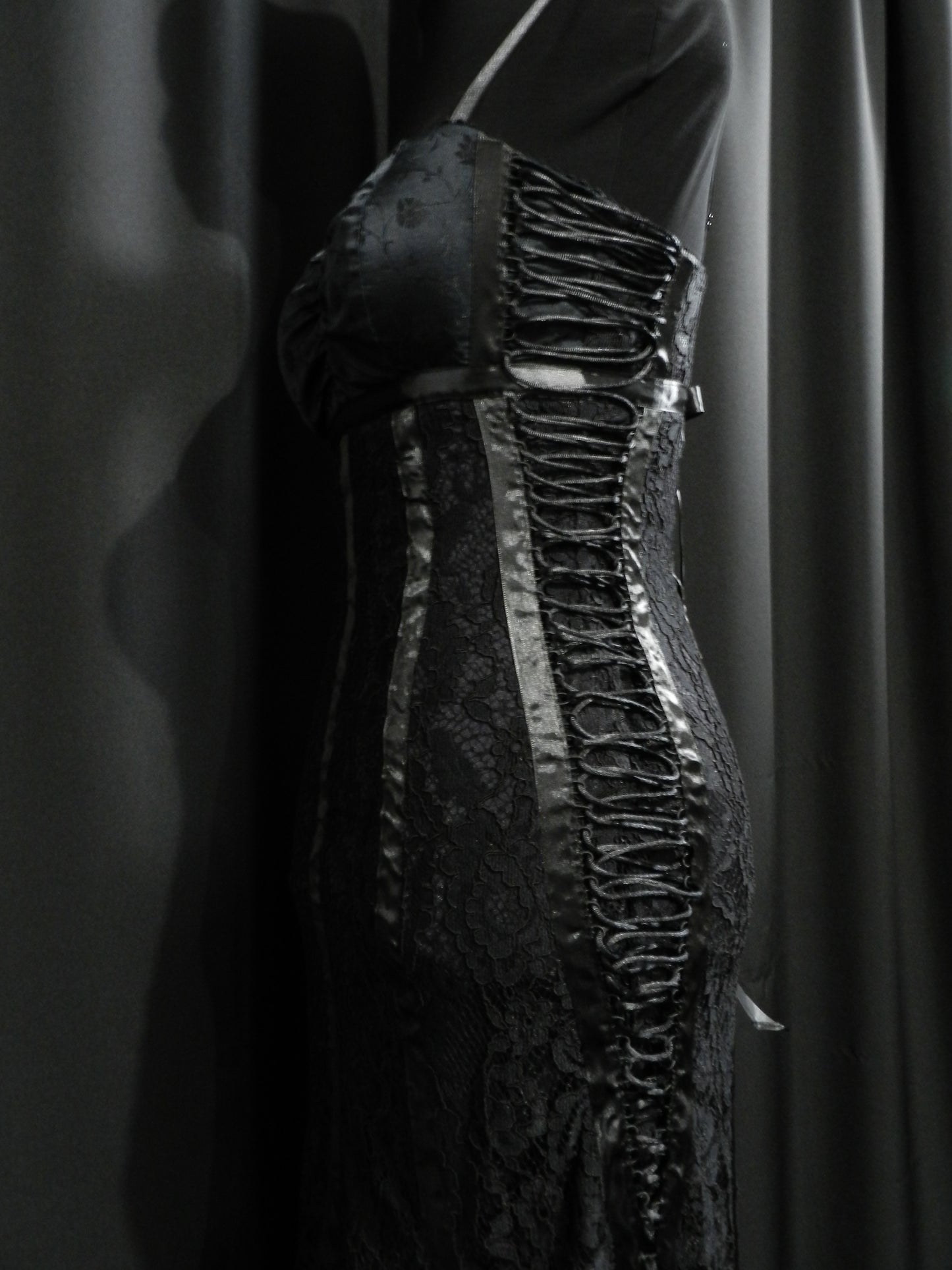 Inspired by Monica Bellucci black lace dress custom made to your size!