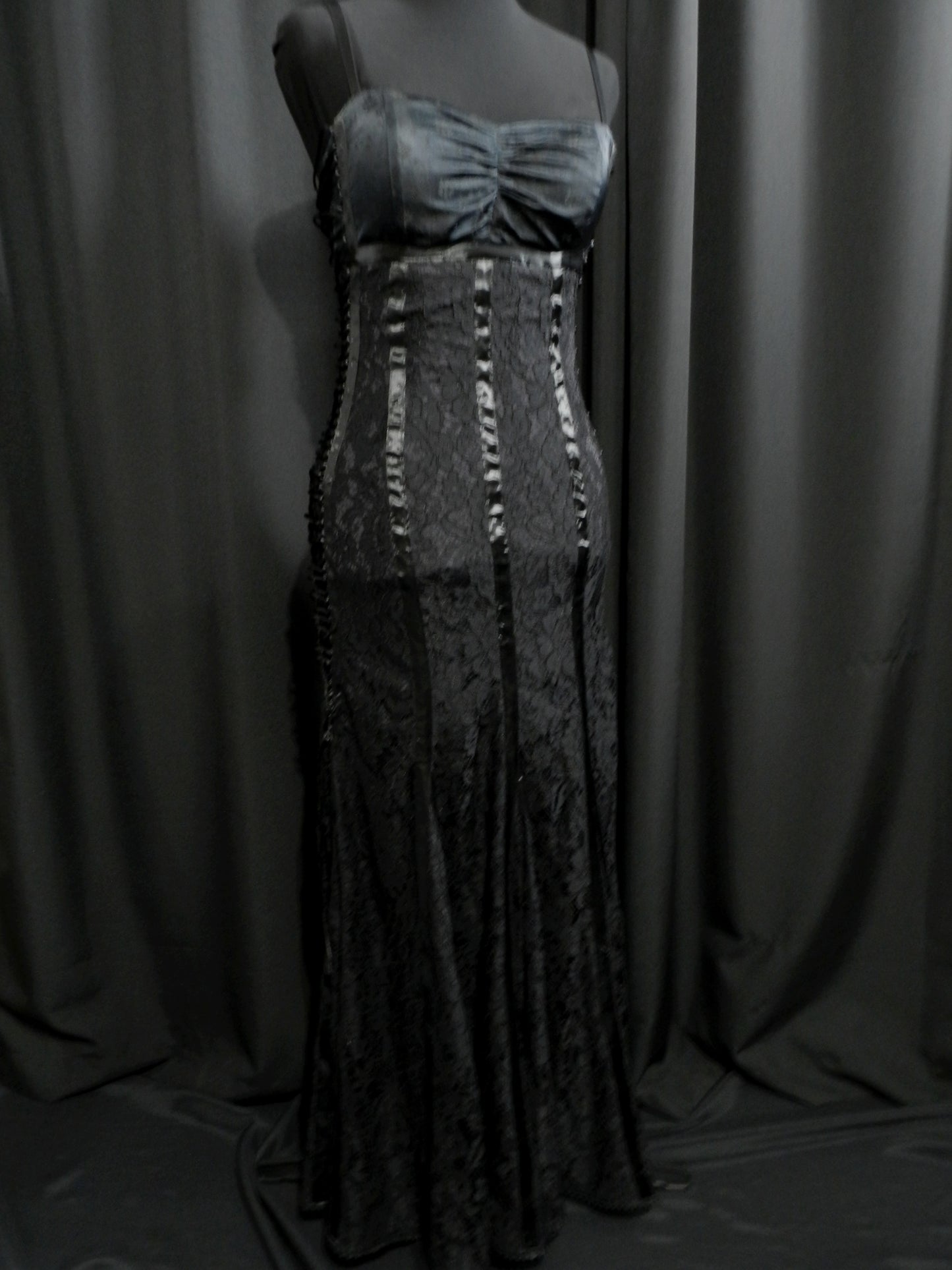 Inspired by Monica Bellucci black lace dress custom made to your size!