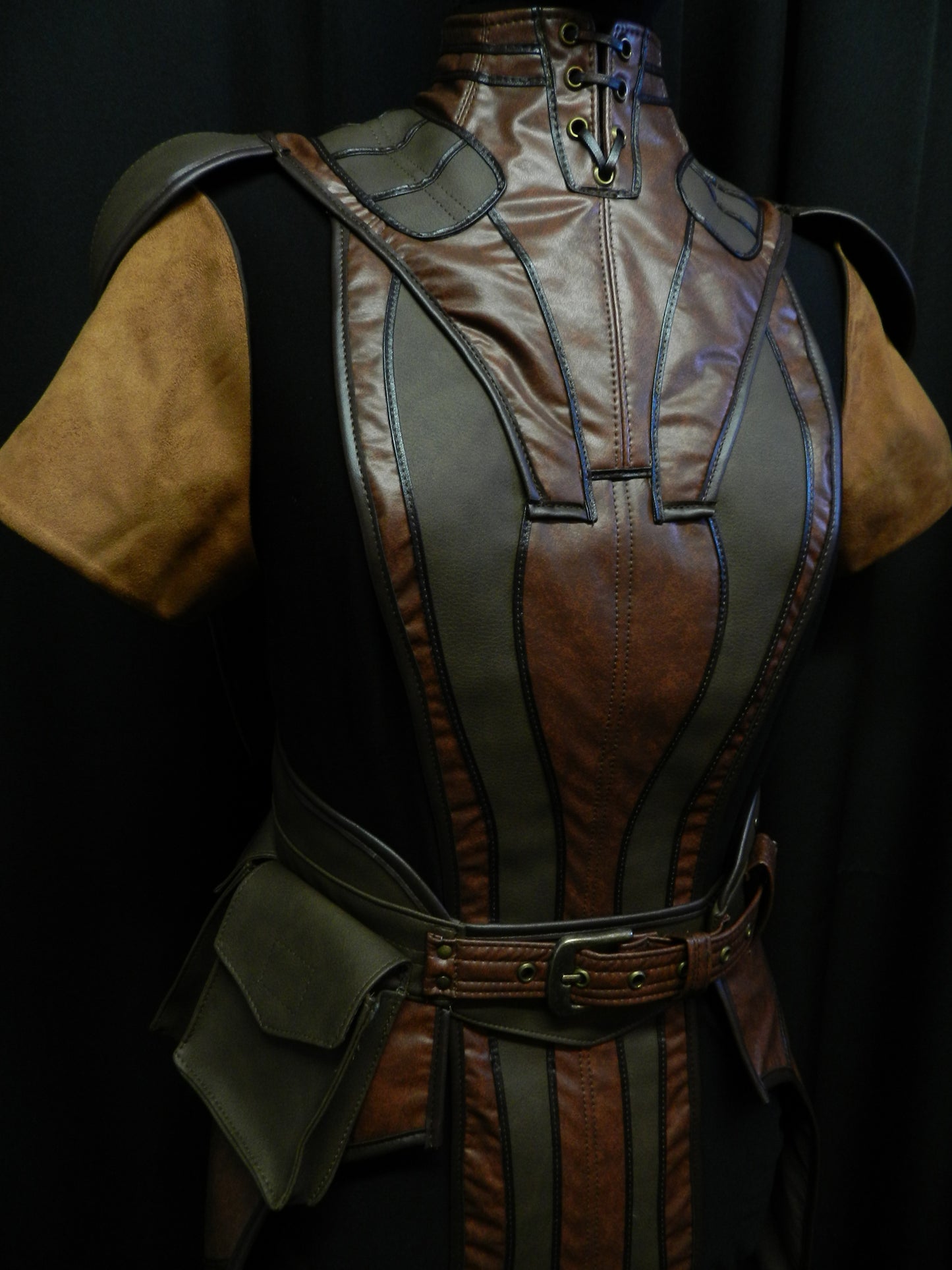 Inspired by Star wars Bastila Shan's costume faux leather armor cosplay custom made to your size!