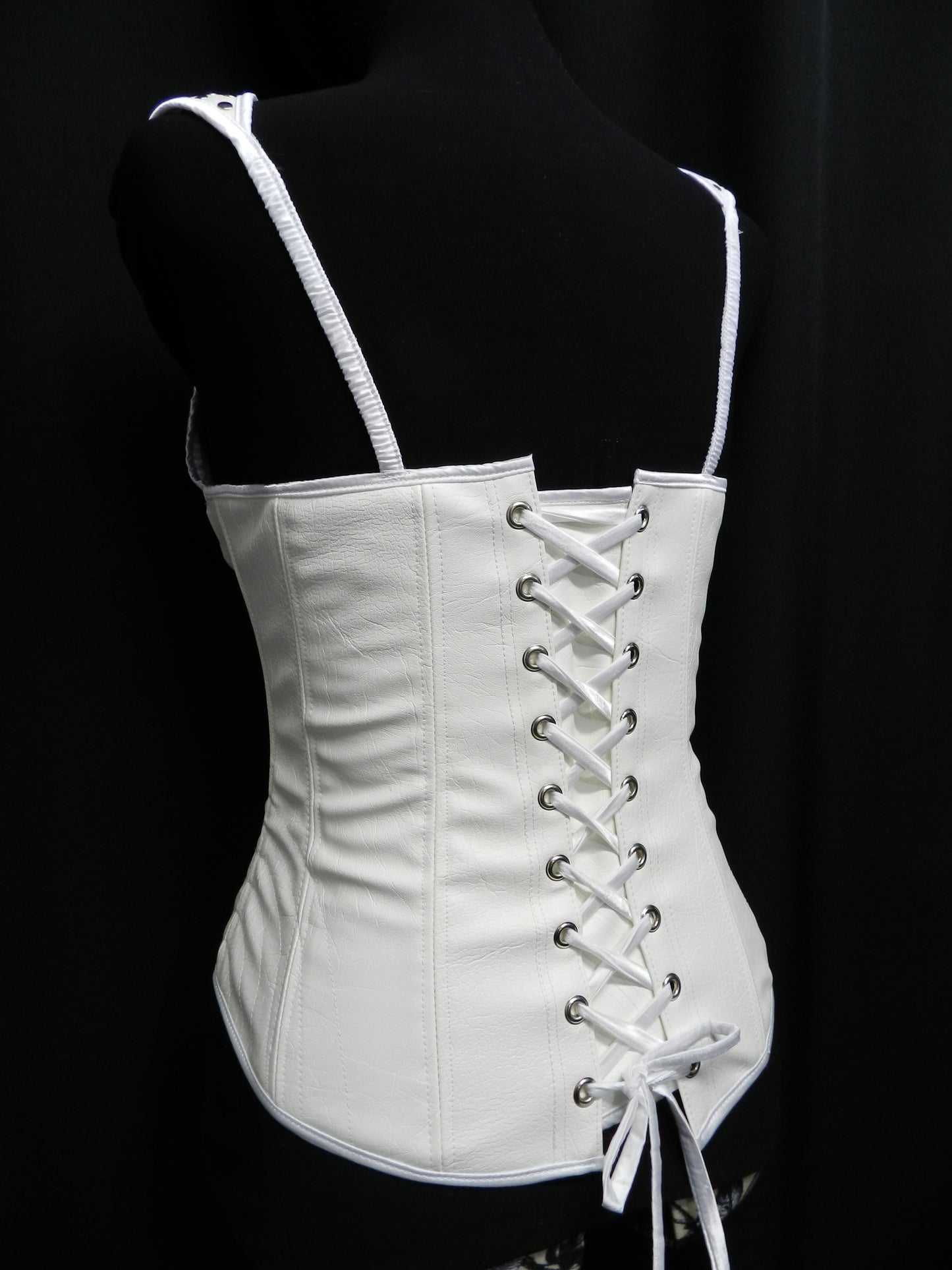 White Version! Inspired by LEGEND Of The SEEKER Kahlan's Corset Faux-leather Medieval armor bustier CUSTOM Made to your size!