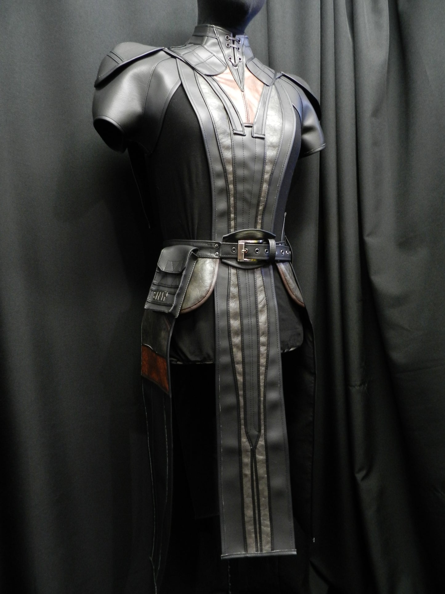 Inspired by Dark Bastila Shan's costume Star wars faux leather armor cosplay custom made to your size!