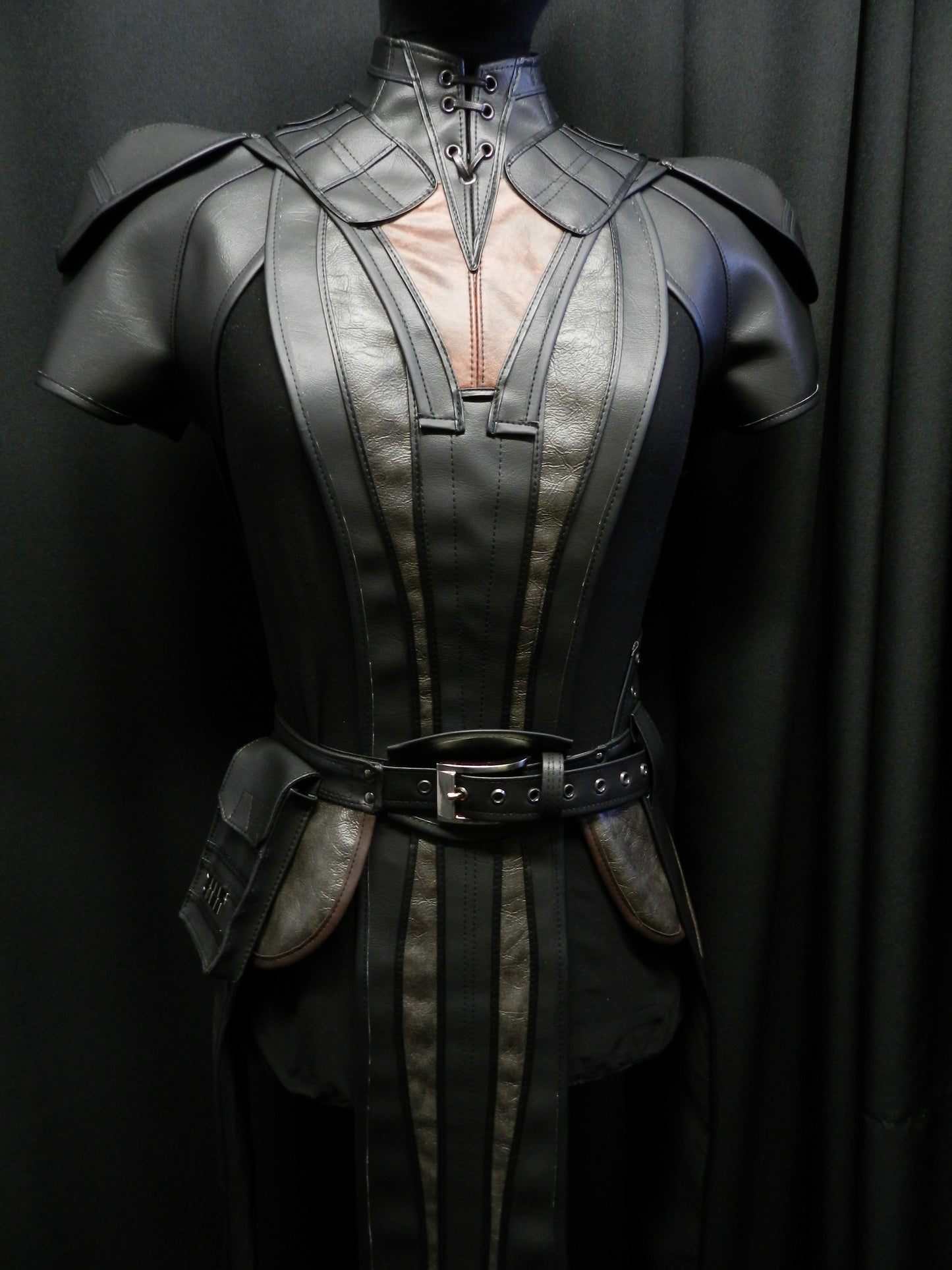 Inspired by Dark Bastila Shan's costume Star wars faux leather armor cosplay custom made to your size!