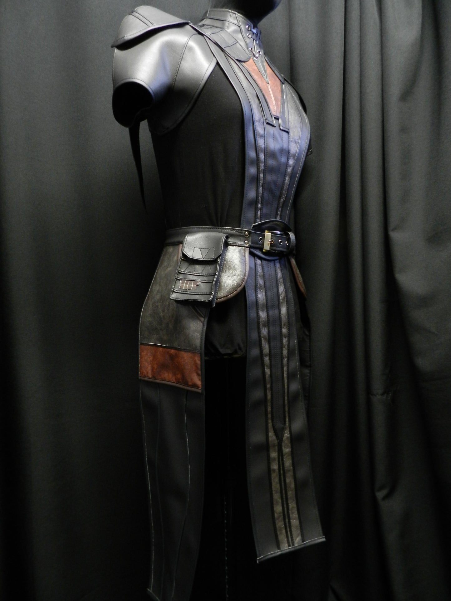 Inspired by Dark Bastila Shan's costume Star wars faux leather armor cosplay custom made to your size!