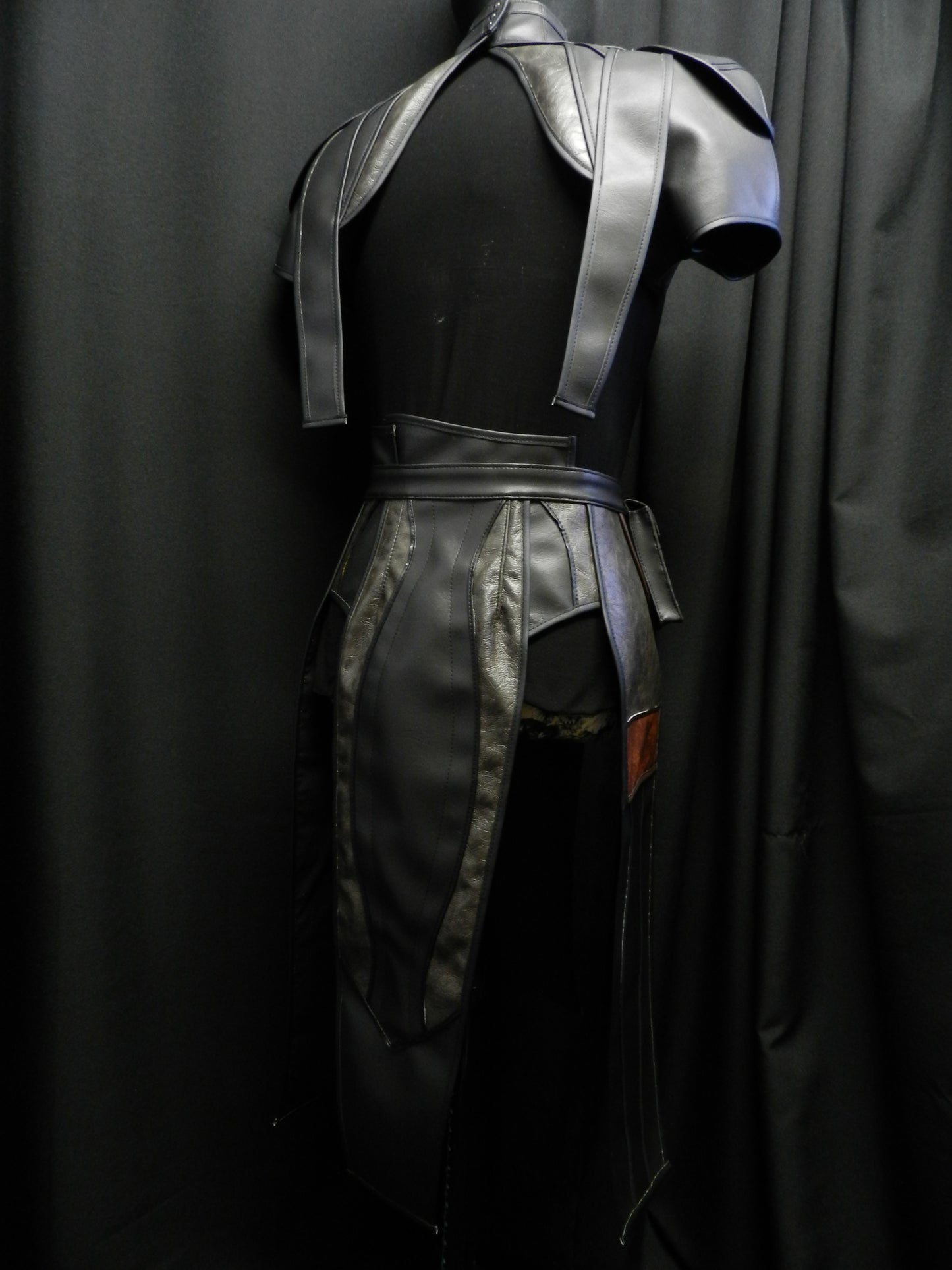 Inspired by Dark Bastila Shan's costume Star wars faux leather armor cosplay custom made to your size!