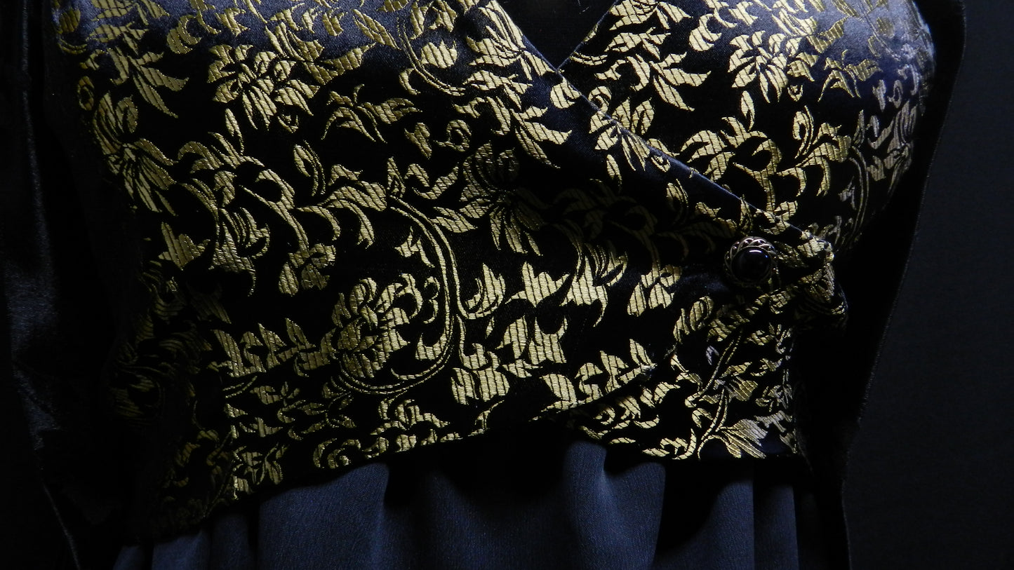 Inspired by Game of Thrones Margaery Tyrell black and gold dress season 5 custom made to your size