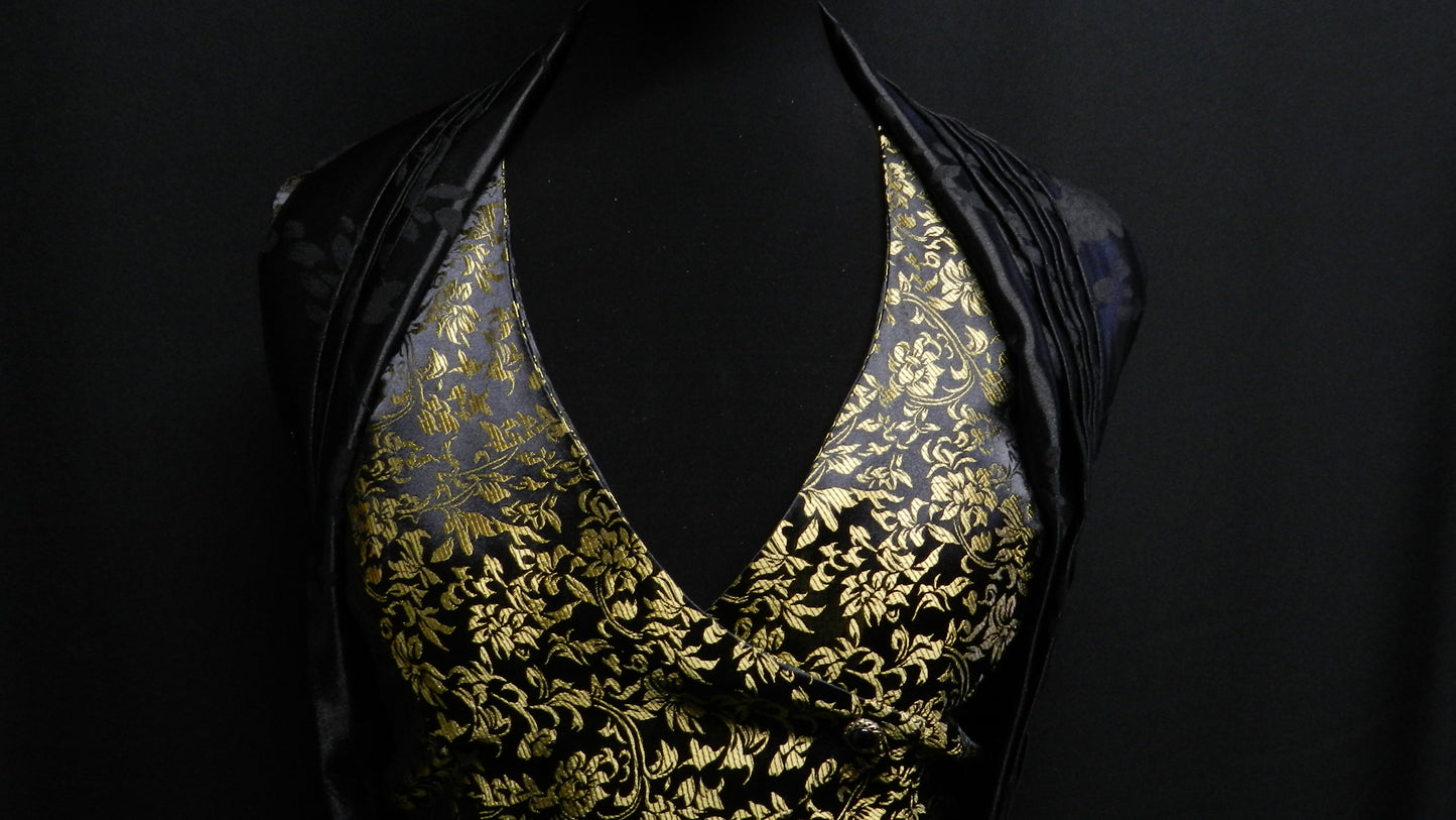 Inspired by Game of Thrones Margaery Tyrell black and gold dress season 5 custom made to your size