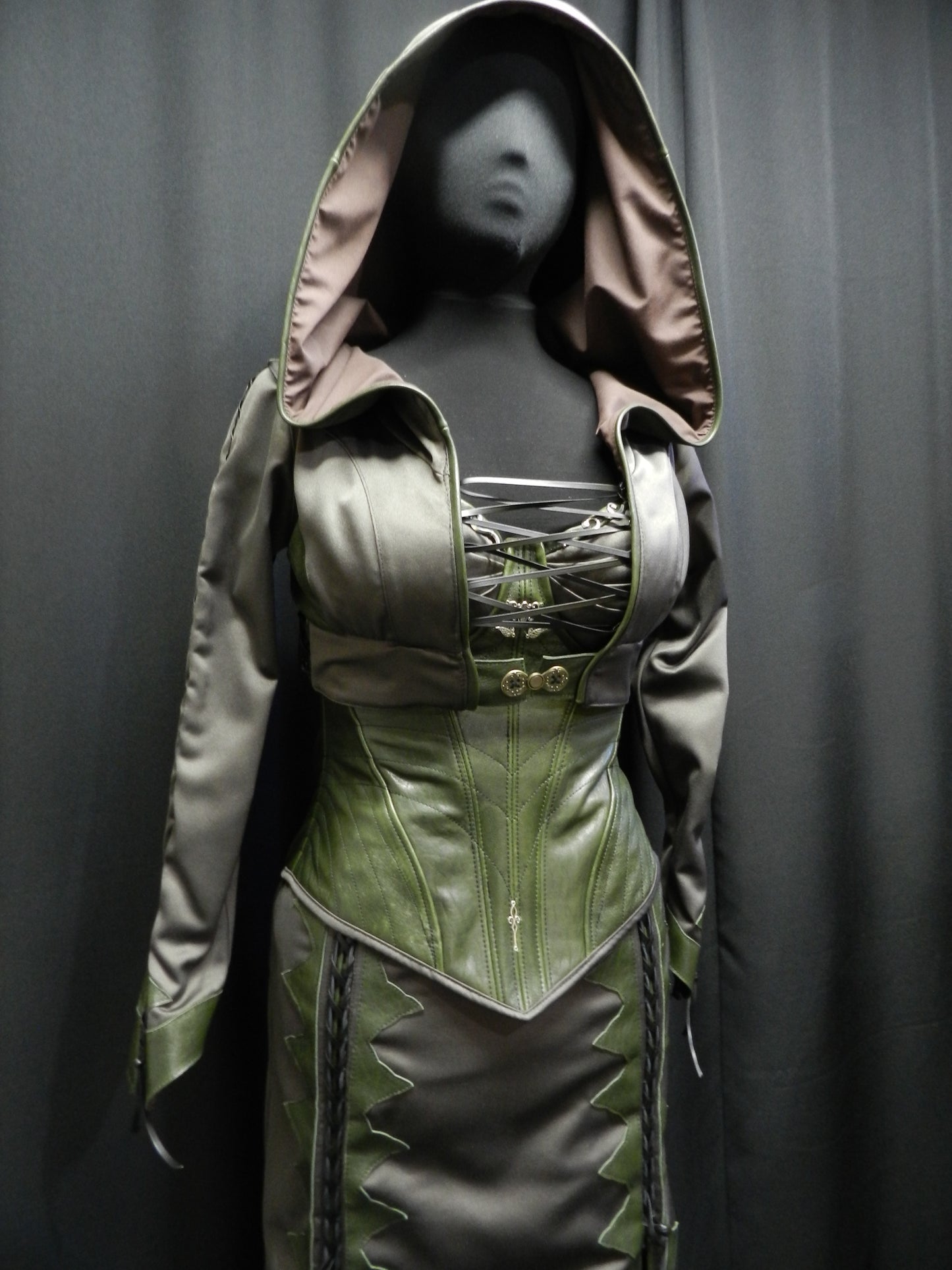 Inspired by Legend of the Seeker Confessor Kahlan's corset / skirt / jacket custom made season 2 dark costume 3 pieces