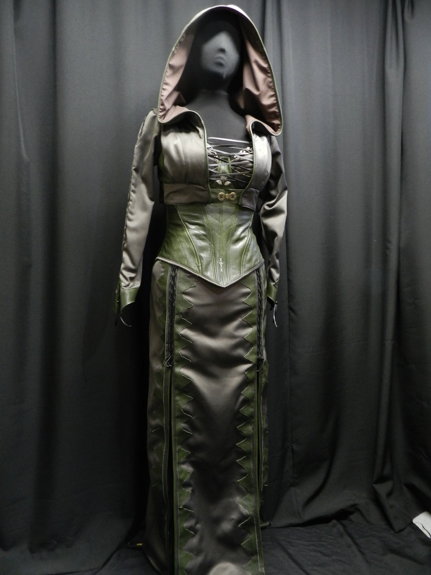 Inspired by Legend of the Seeker Confessor Kahlan's corset / skirt / jacket custom made season 2 dark costume 3 pieces