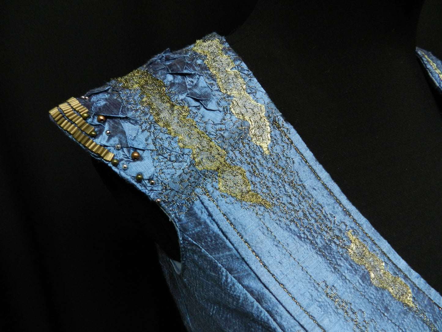 The perfect mix! Inspired by Daenerys Blue dress / white pleated skirt Game of Thrones silk Dragon scales Custom Made To your size!