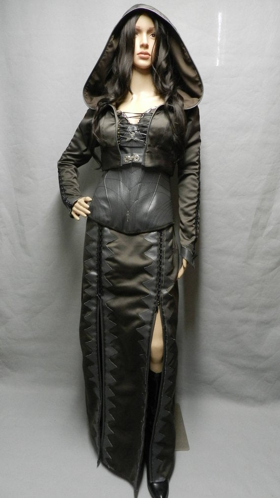 Inspired by Legend of the Seeker Confessor Kahlan's corset / skirt / jacket custom made season 2 dark costume 3 pieces