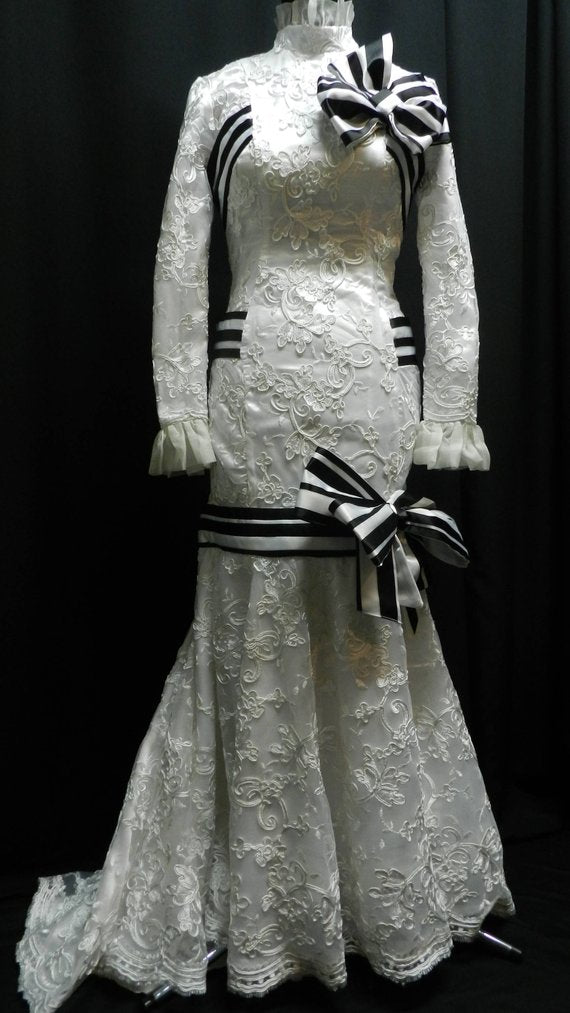 Inspired by My fair lady Eliza Doolittle white lace dress custom made to your size!