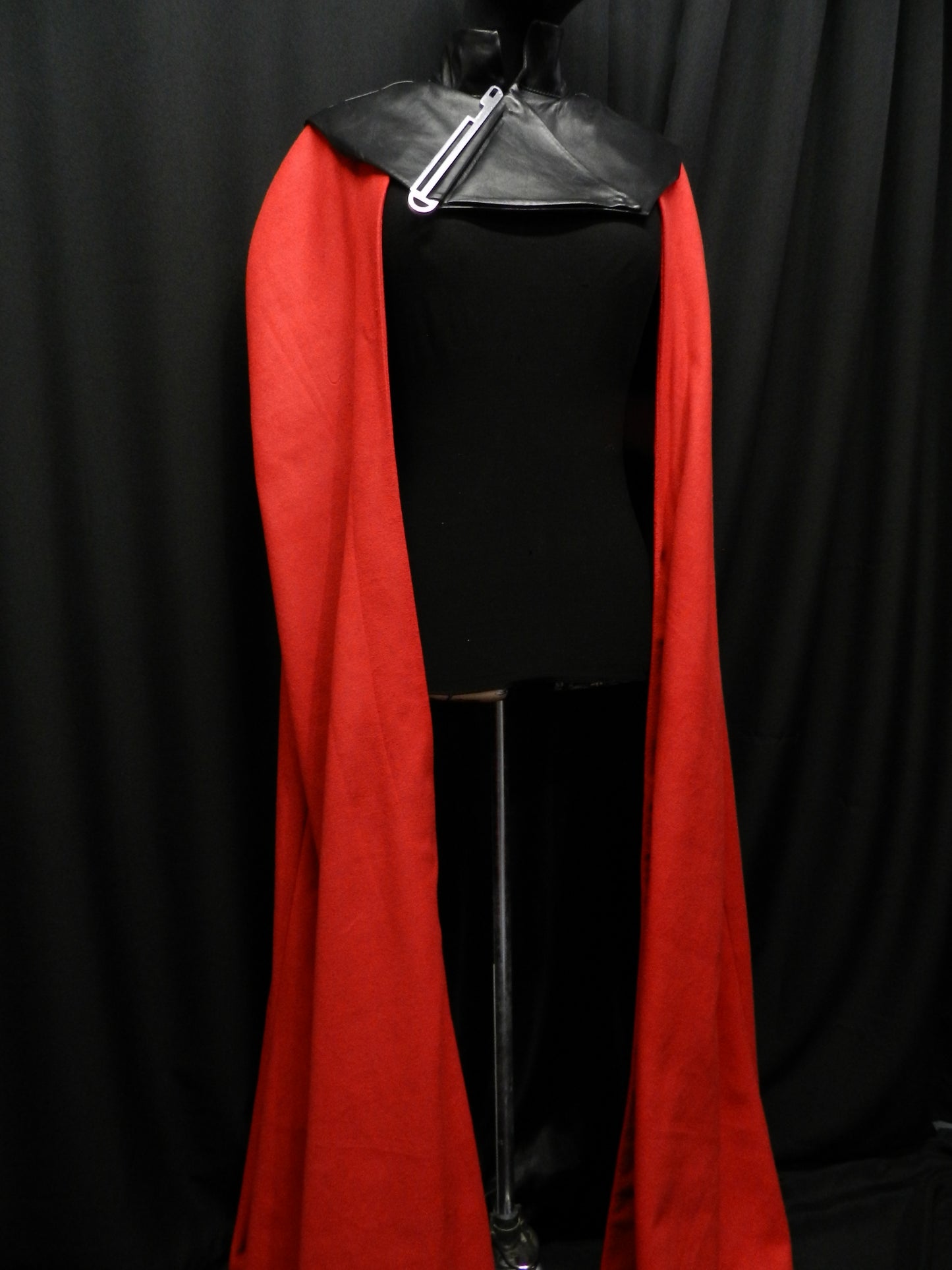 Inspired by Qi’ra Star Wars red cloak cape black leather custom made to your size