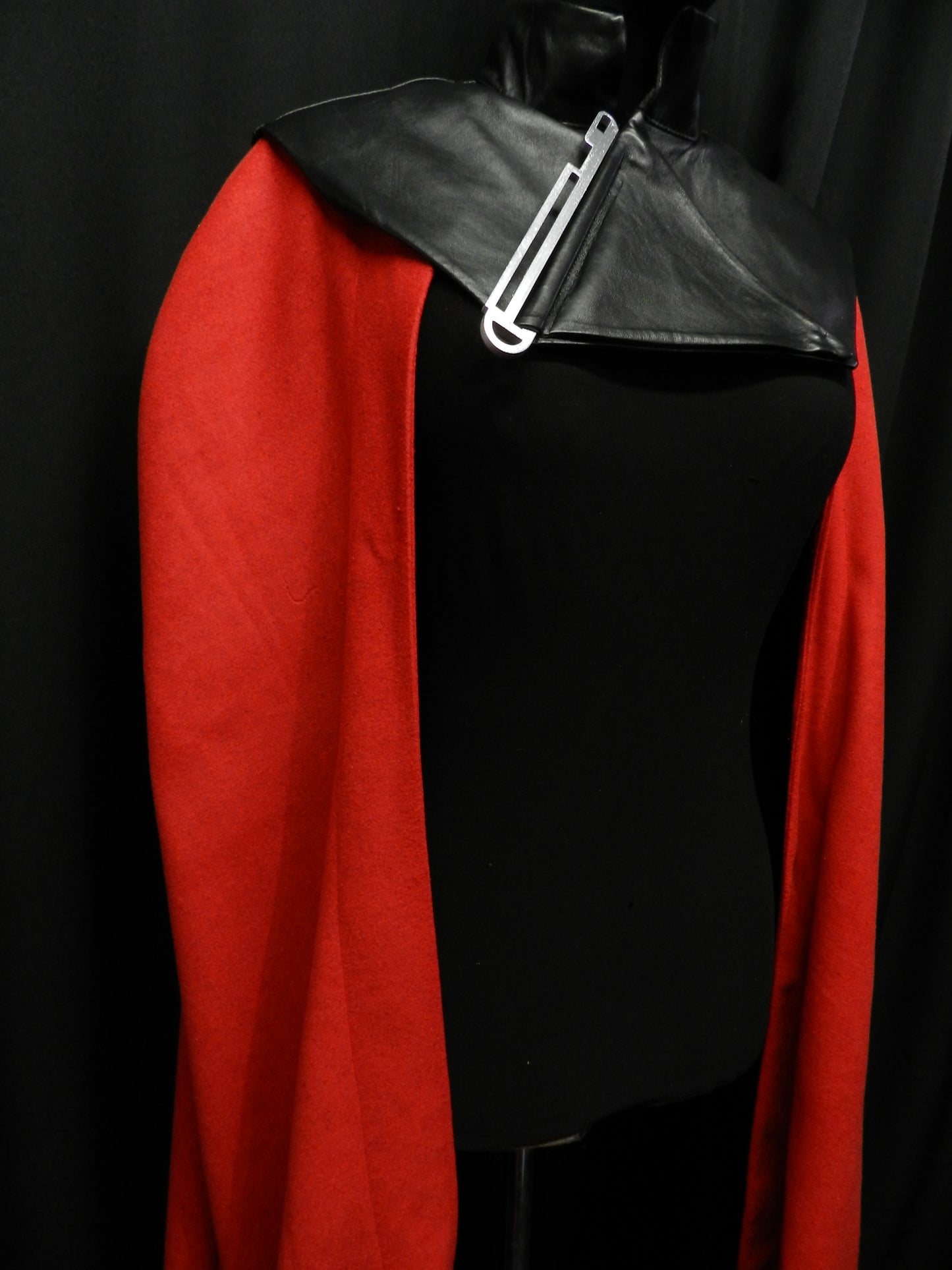 Inspired by Qi’ra Star Wars red cloak cape black leather custom made to your size