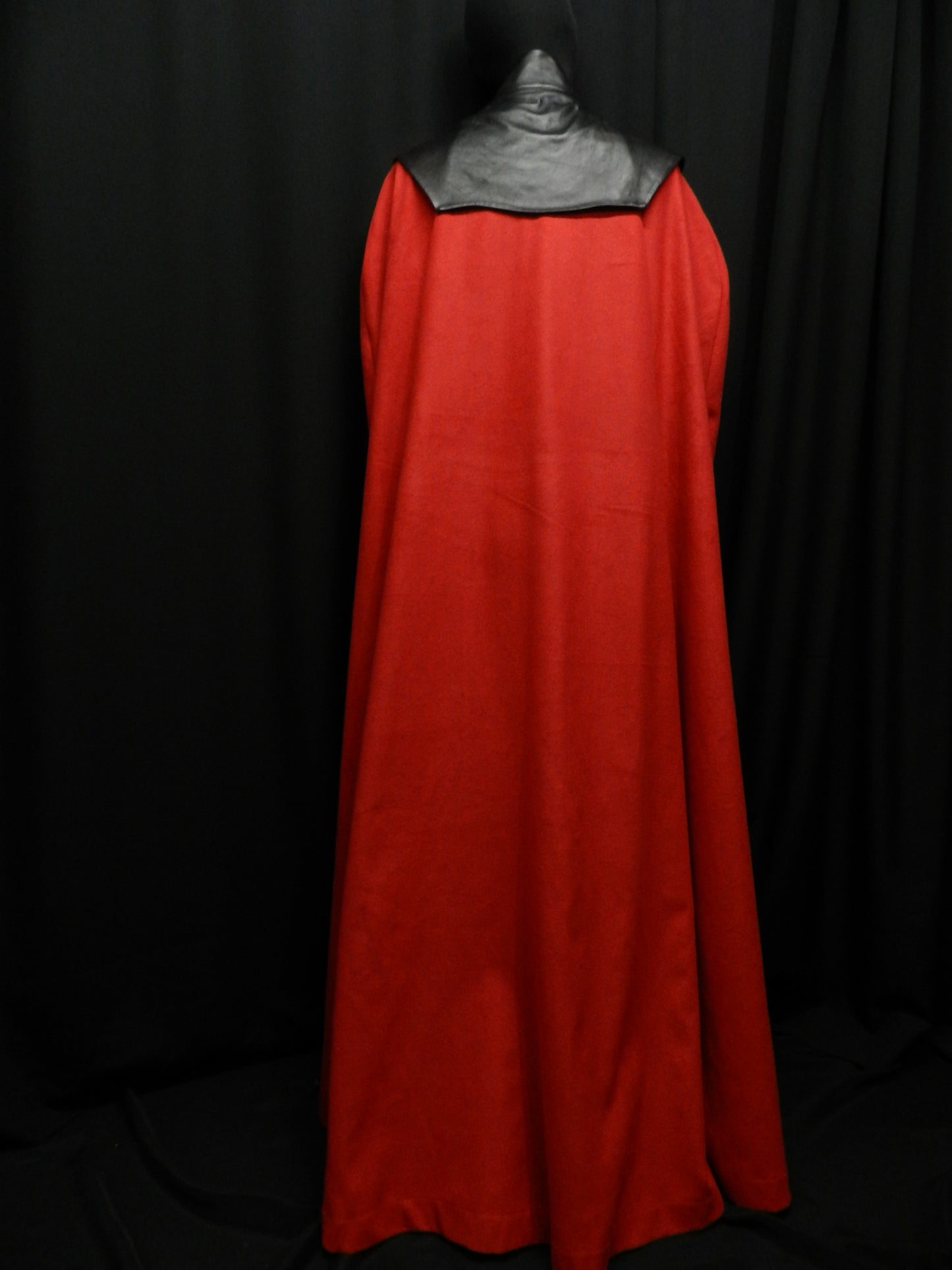 Inspired by Qi’ra Star Wars red cloak cape black leather custom made to your size