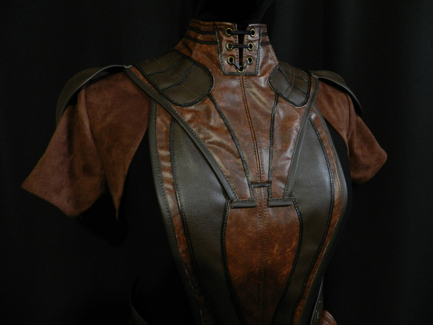 Inspired by Star wars Bastila Shan's costume faux leather armor cosplay custom made to your size!
