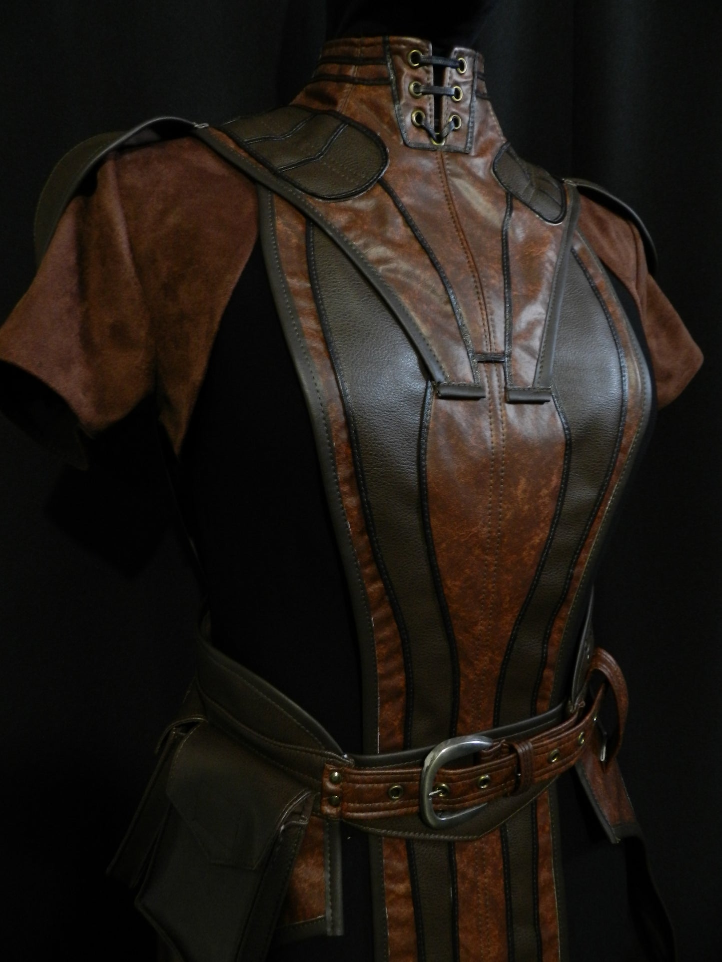 Inspired by Star wars Bastila Shan's costume faux leather armor cosplay custom made to your size!