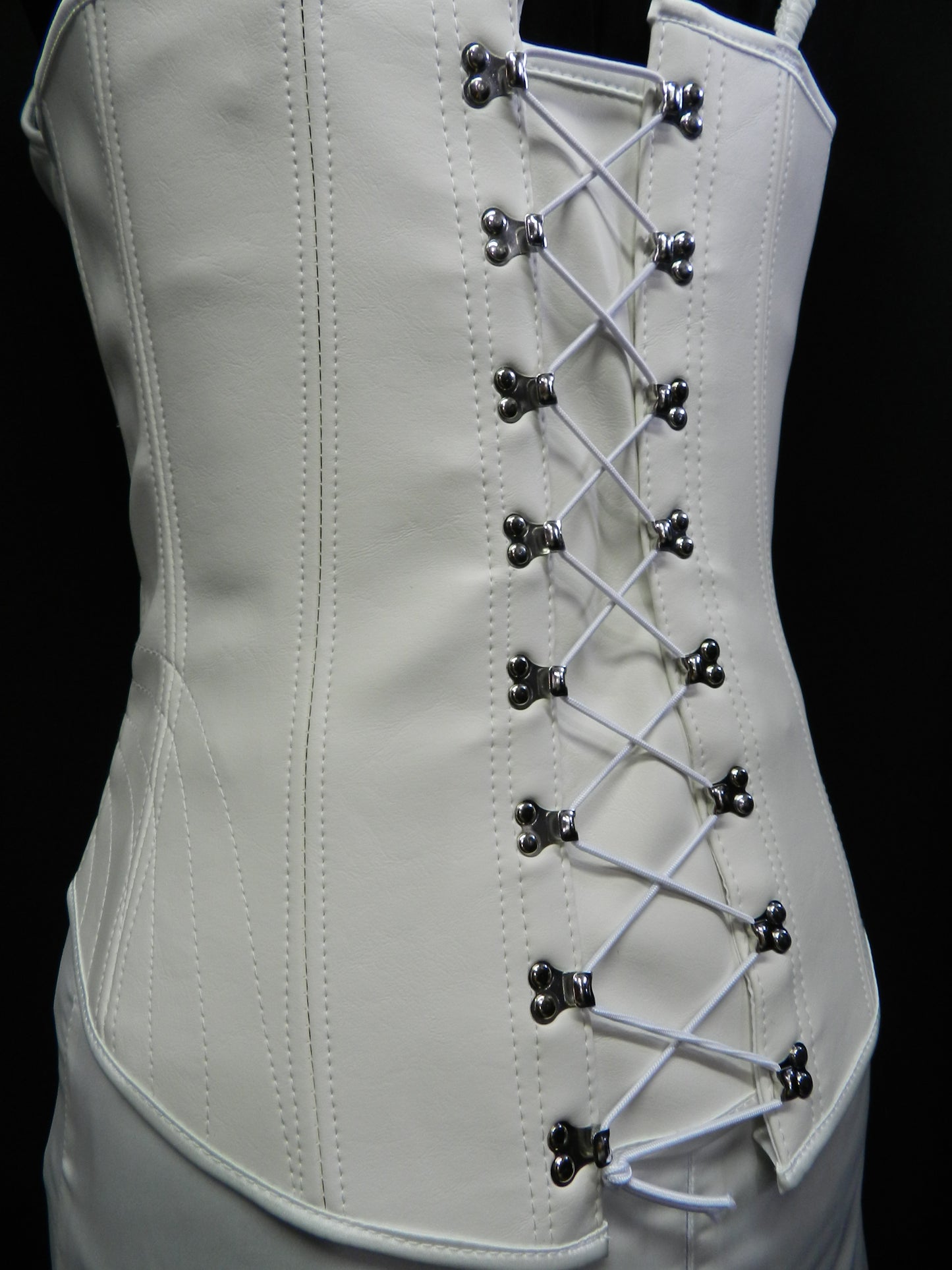 White Version! Inspired by LEGEND Of The SEEKER Kahlan's Corset Faux-leather Medieval armor bustier CUSTOM Made to your size!