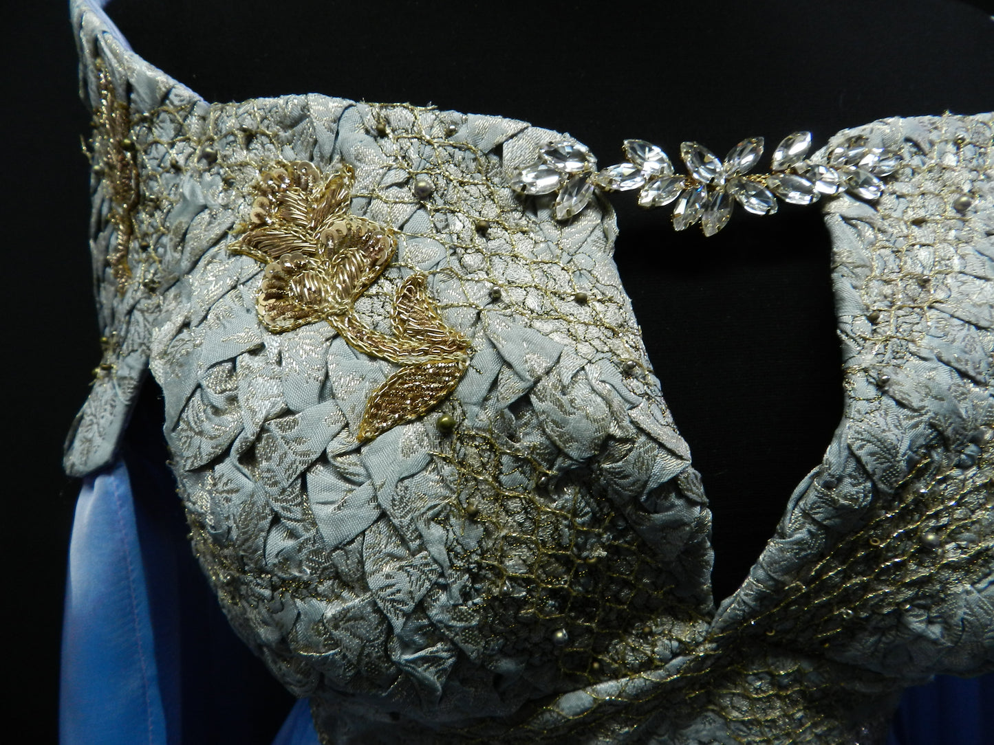 READY TO SHIP!!! Fairy Wedding dress inspired by Daenerys Targaryen blue and gold