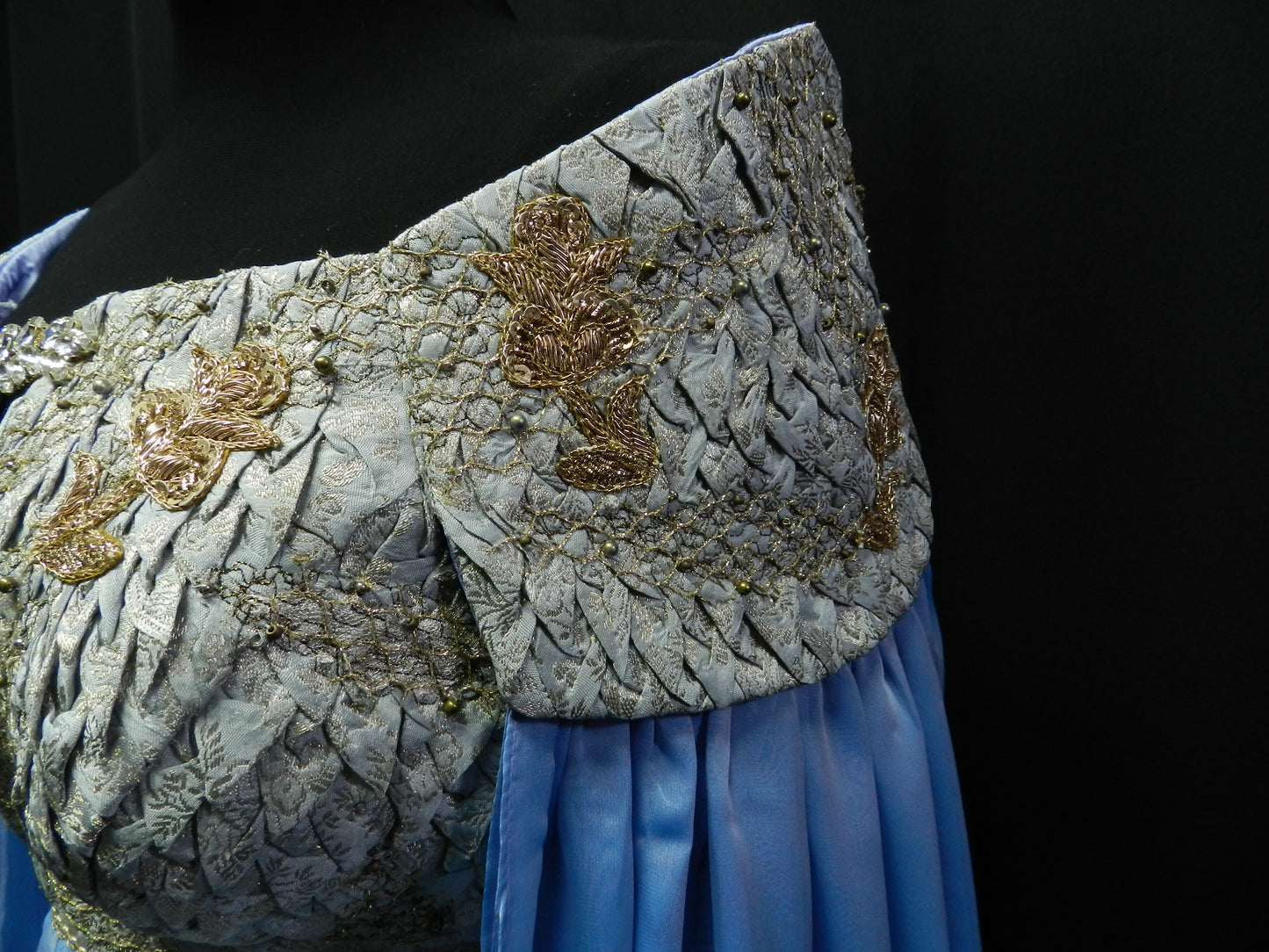 READY TO SHIP!!! Fairy Wedding dress inspired by Daenerys Targaryen blue and gold