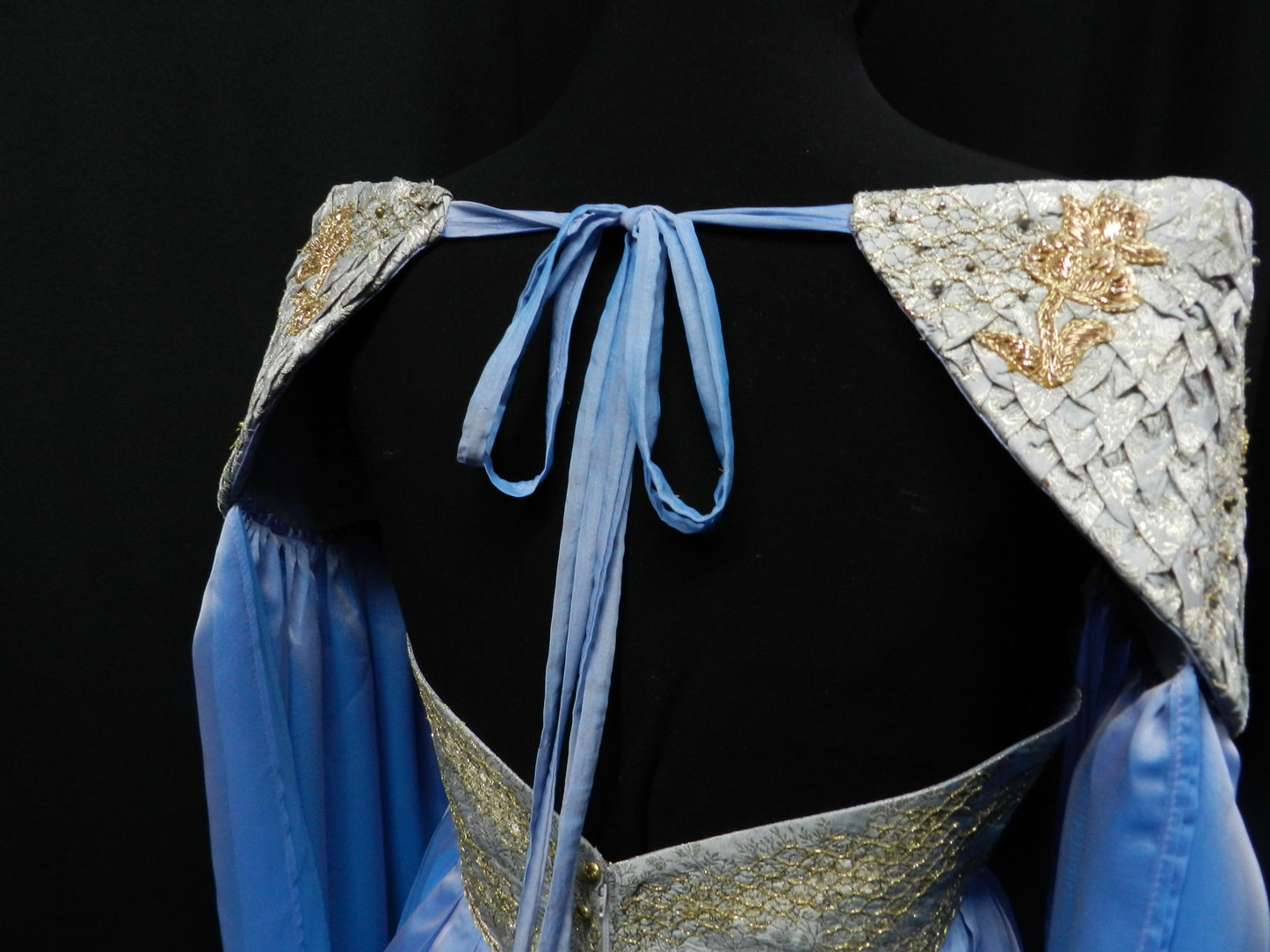 READY TO SHIP!!! Fairy Wedding dress inspired by Daenerys Targaryen blue and gold