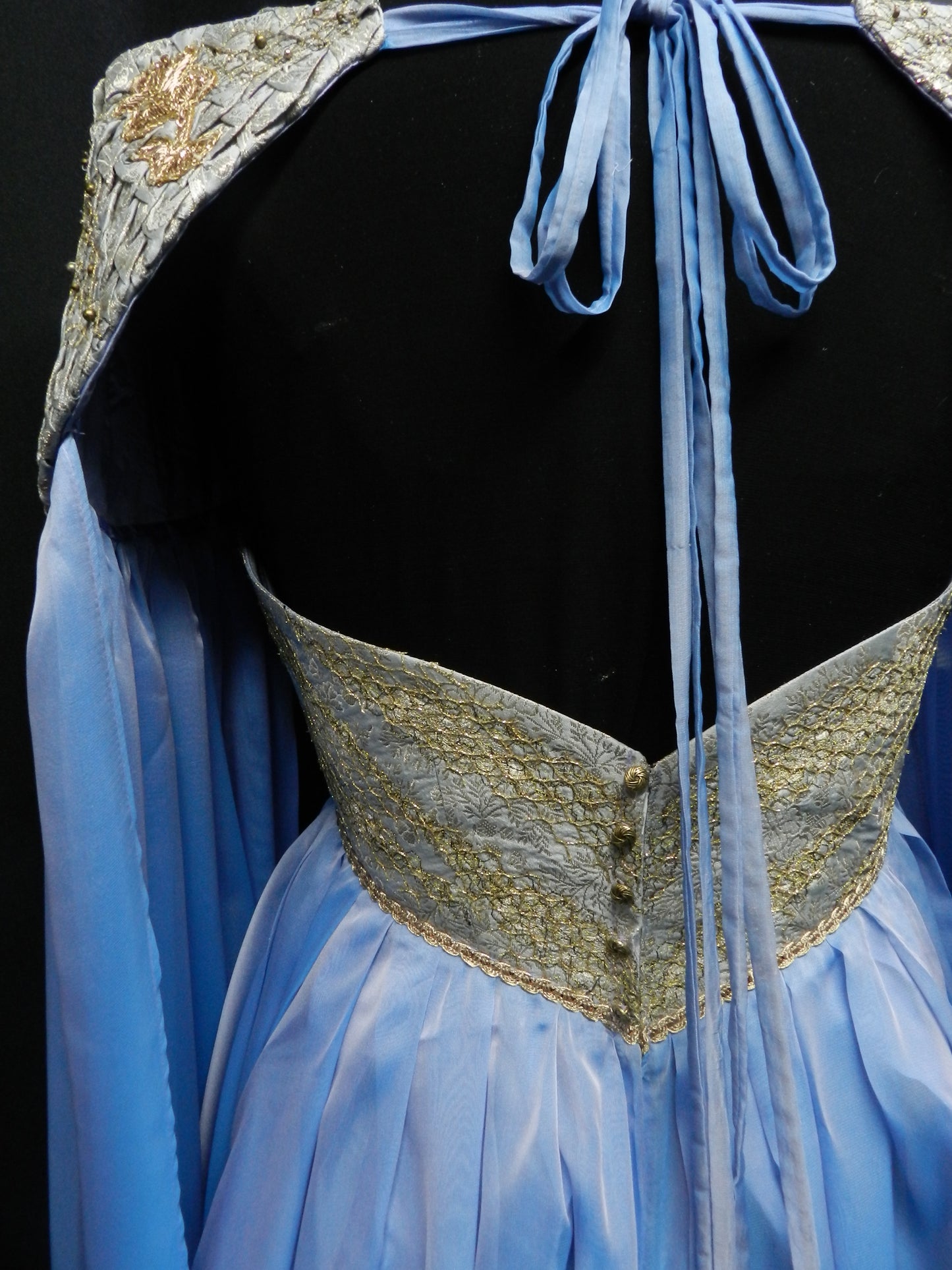 READY TO SHIP!!! Fairy Wedding dress inspired by Daenerys Targaryen blue and gold