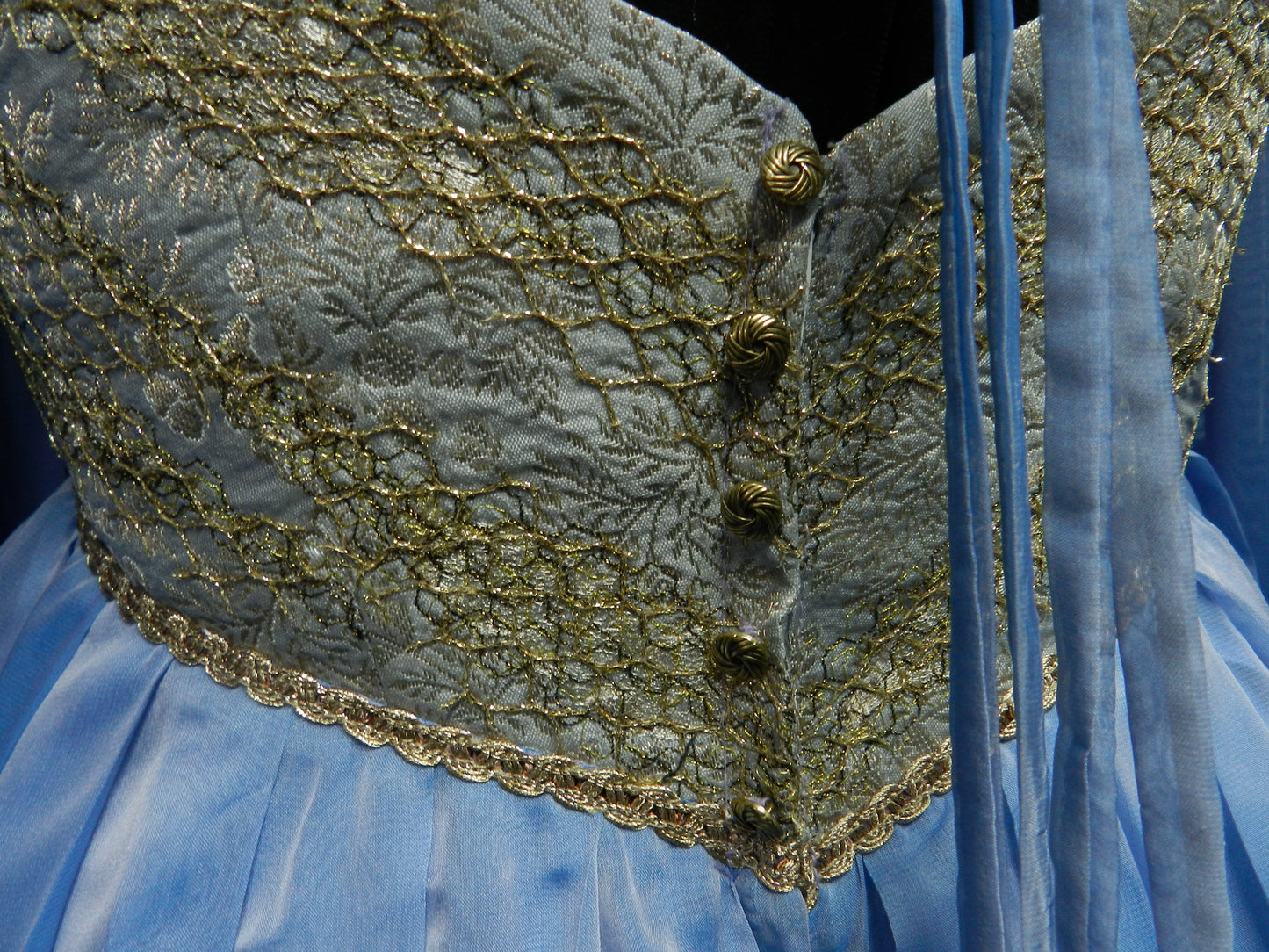 READY TO SHIP!!! Fairy Wedding dress inspired by Daenerys Targaryen blue and gold