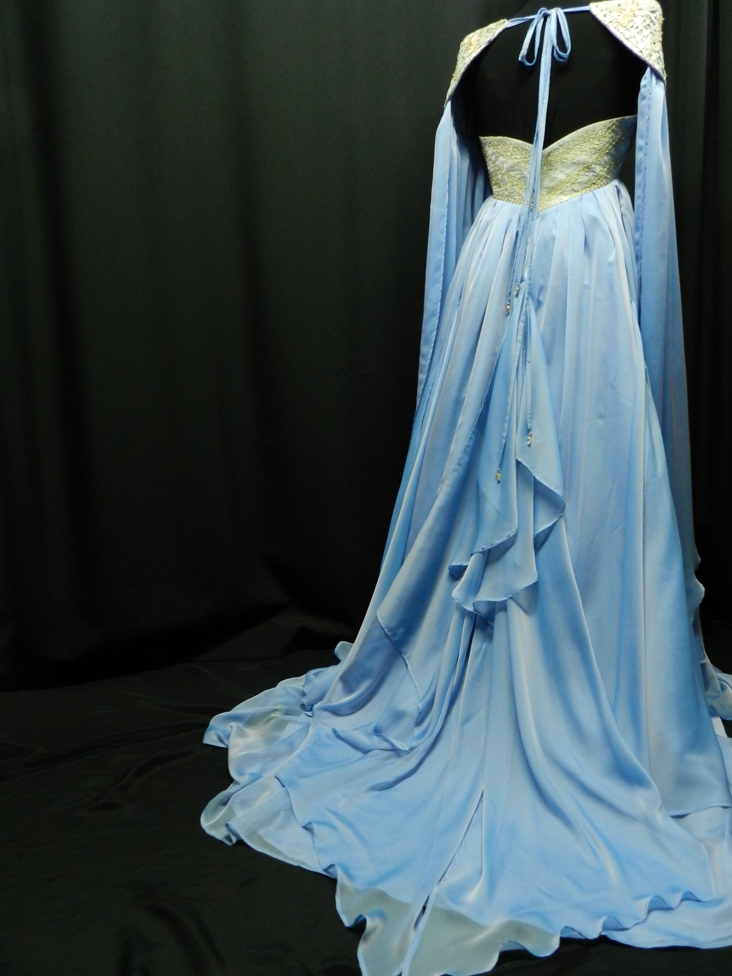 READY TO SHIP!!! Fairy Wedding dress inspired by Daenerys Targaryen blue and gold