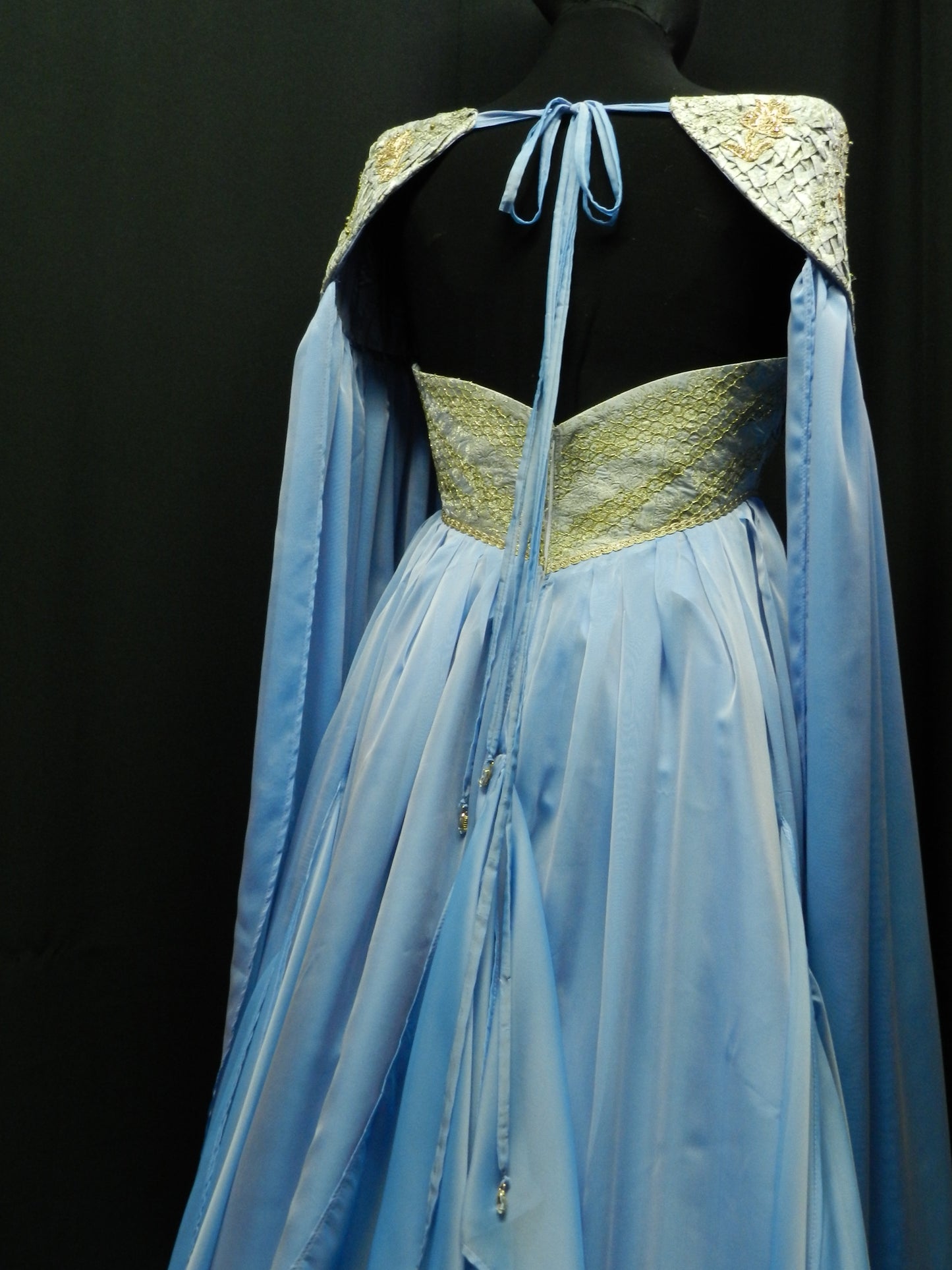 READY TO SHIP!!! Fairy Wedding dress inspired by Daenerys Targaryen blue and gold