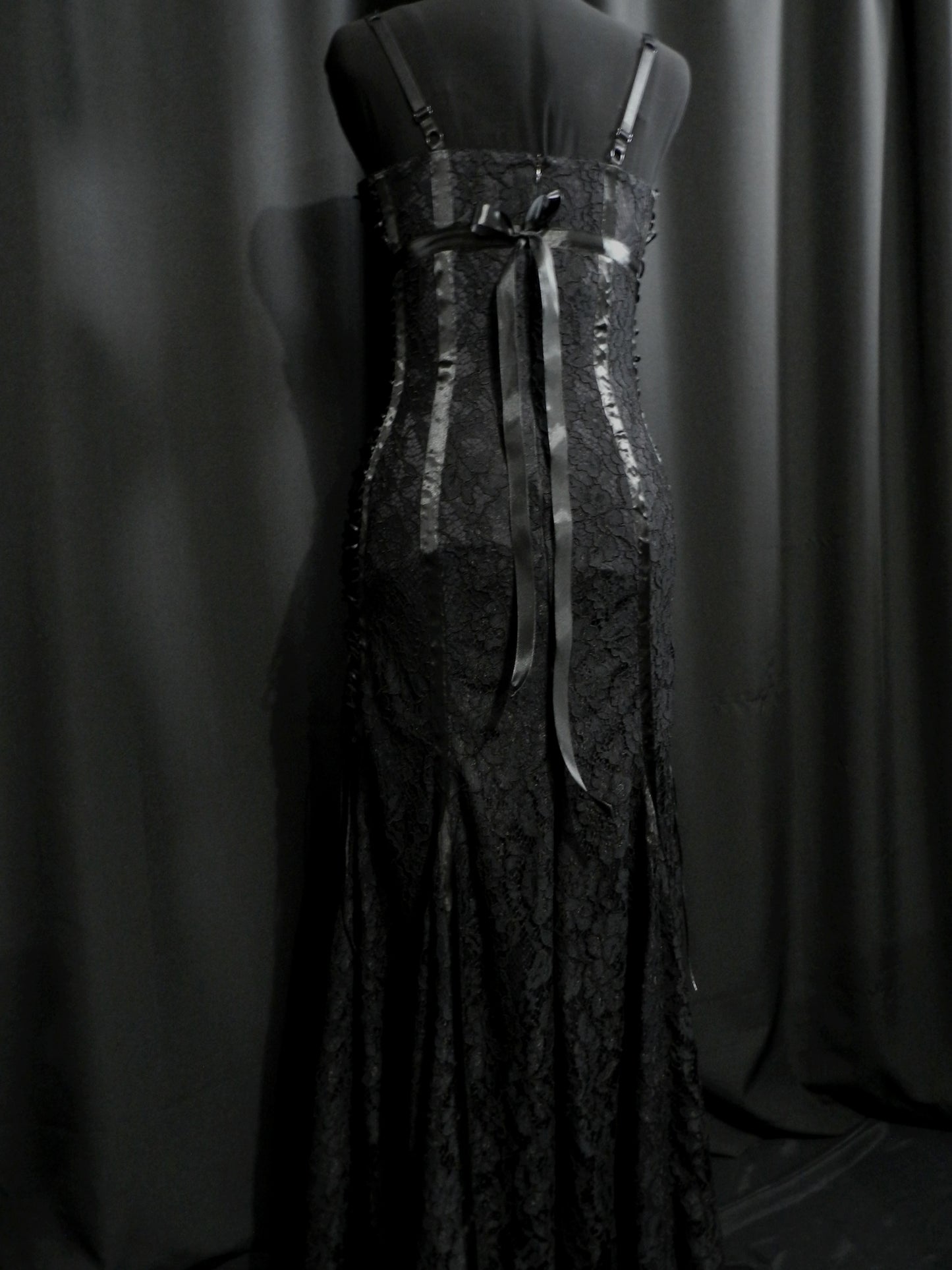 Inspired by Monica Bellucci black lace dress custom made to your size!