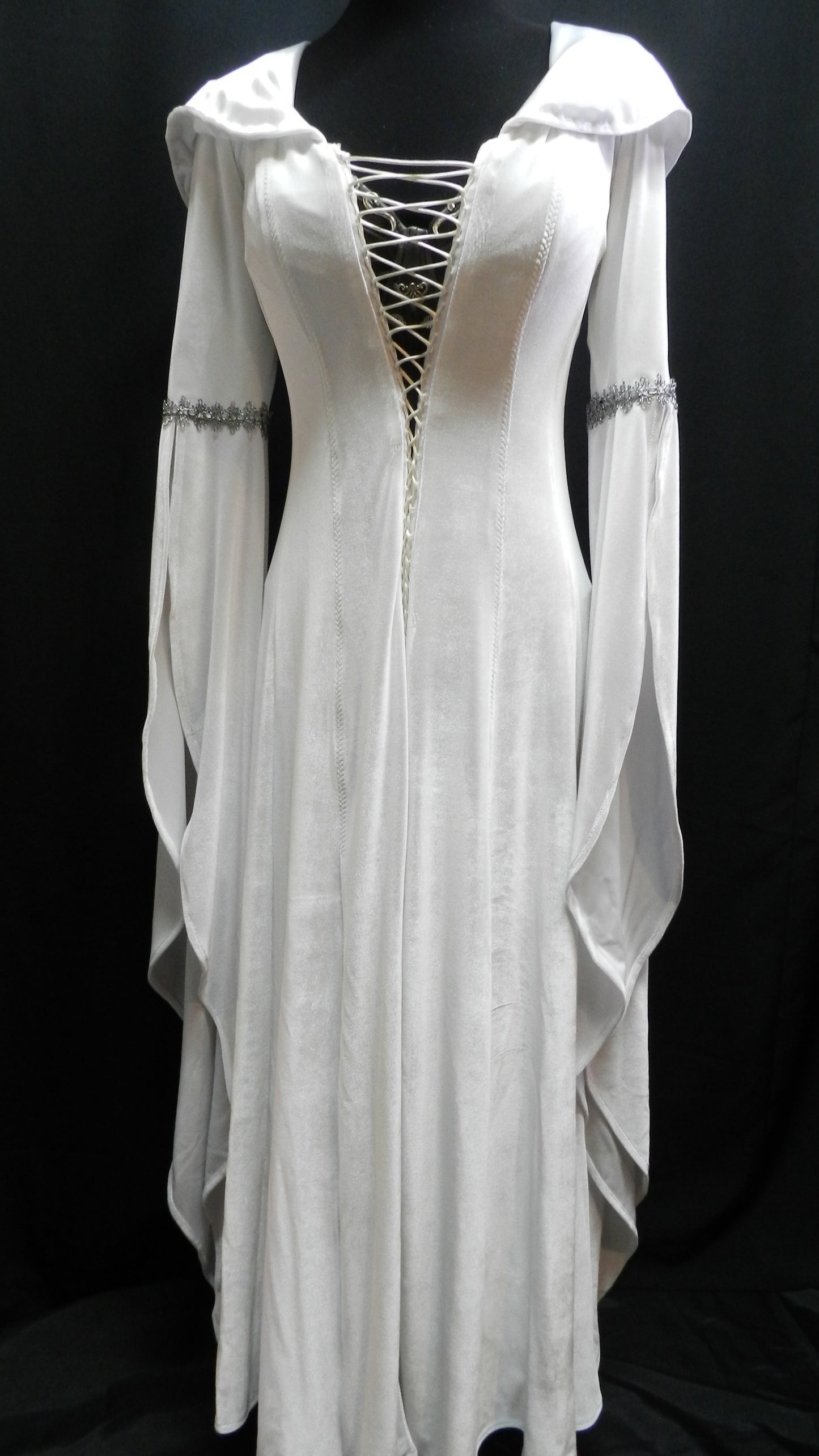 Inspired by Legend of the Seeker Kahlan's white velvet dress confessor custom made to your size!