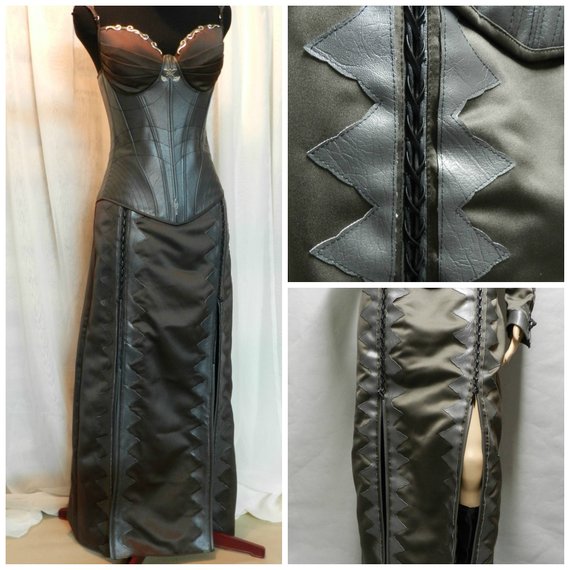 Inspired by Legend of the Seeker Confessor Kahlan's corset / skirt / jacket custom made season 2 dark costume 3 pieces